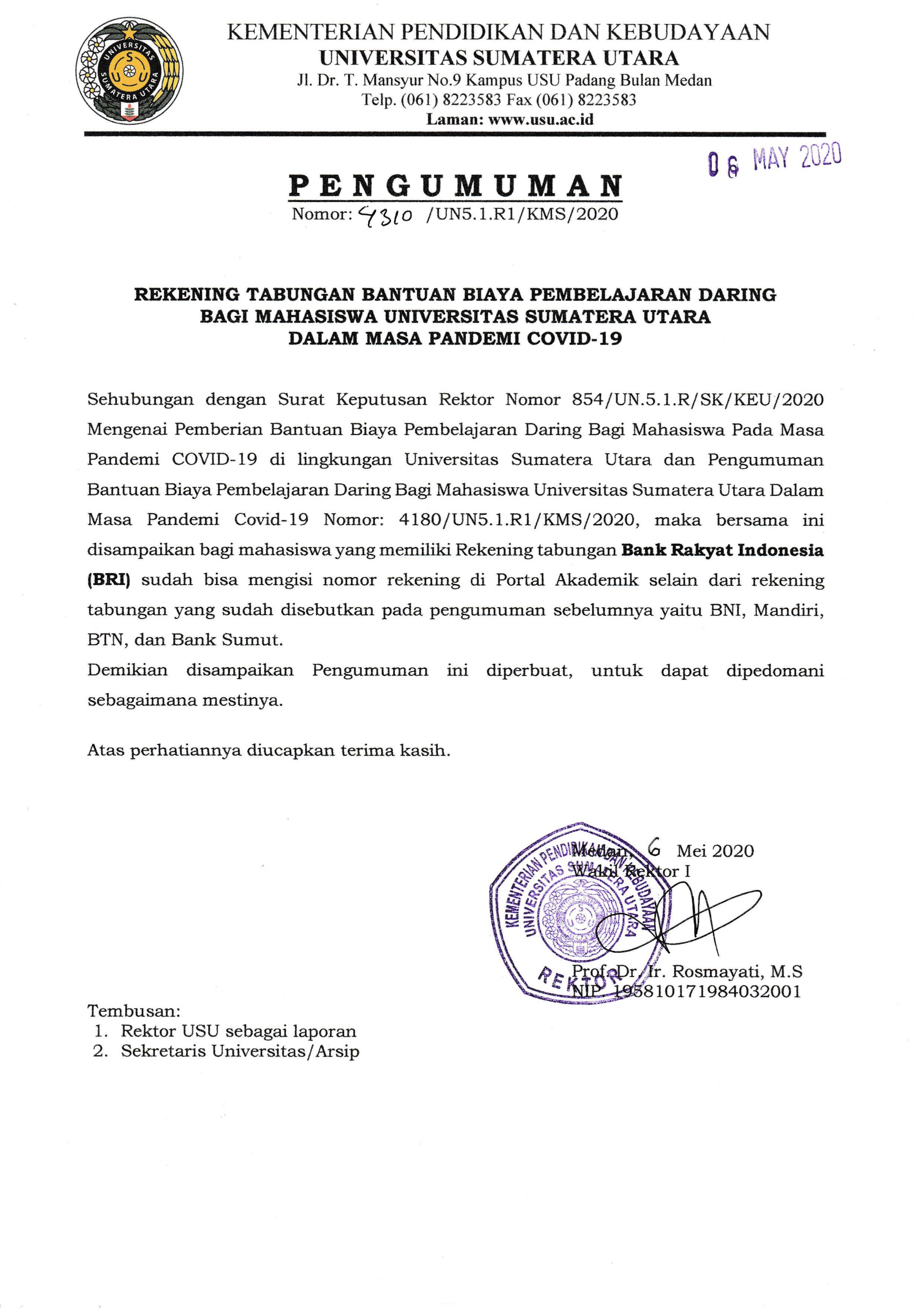 REKENING TABUNGAN BANTUAN BIAYA PEMEELAJARAN DARING