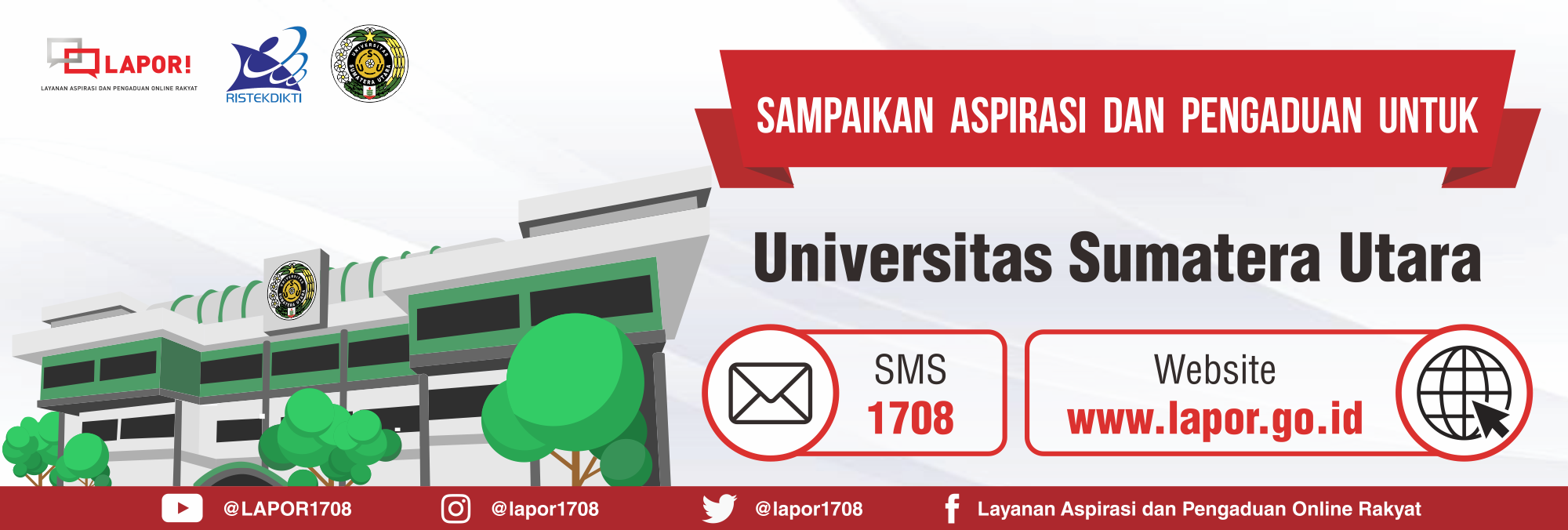 Sampaikan Aspirasi dan Pengaduan Untuk Universitas Sumatera Utara